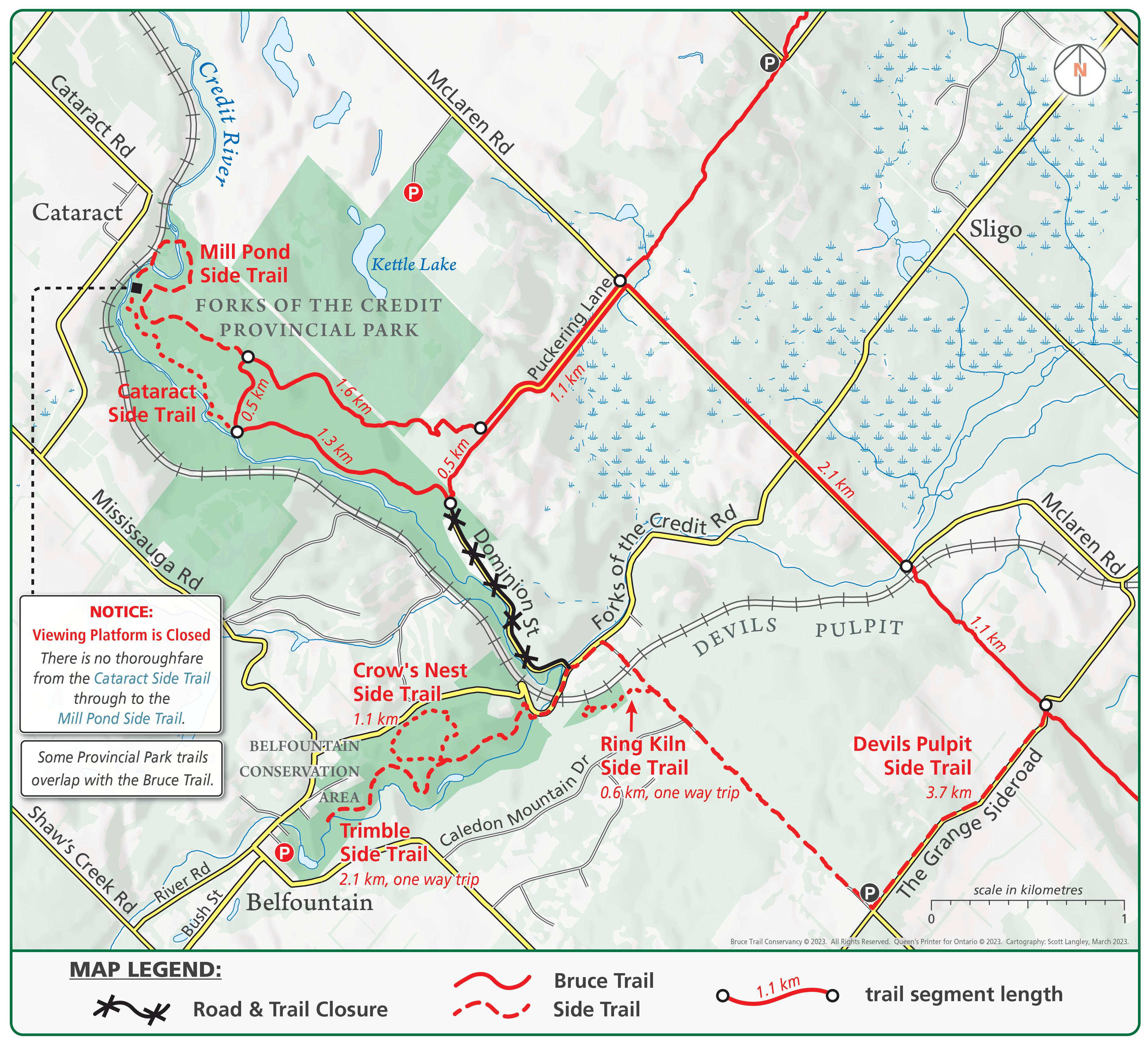 Map 14 - Caledon Hills - Reroute - Dominion Street closure