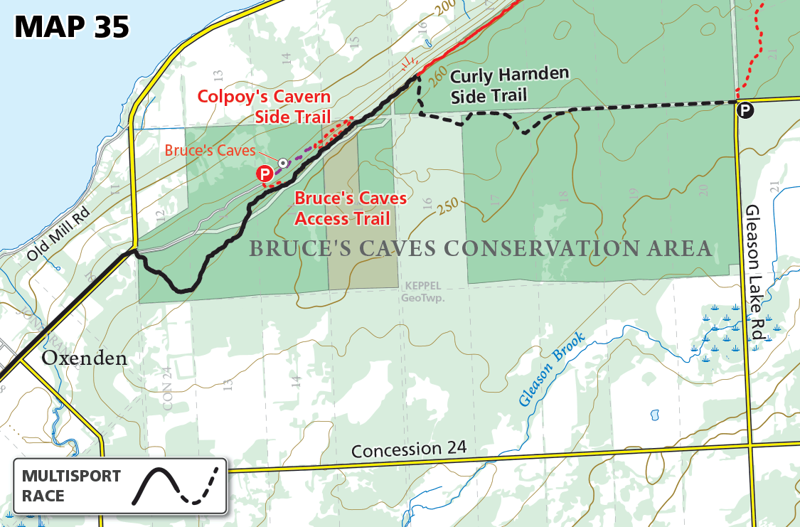 Map 35 - Sydenham - Bruce Peninsula Multisport Race, Aug 10 2024